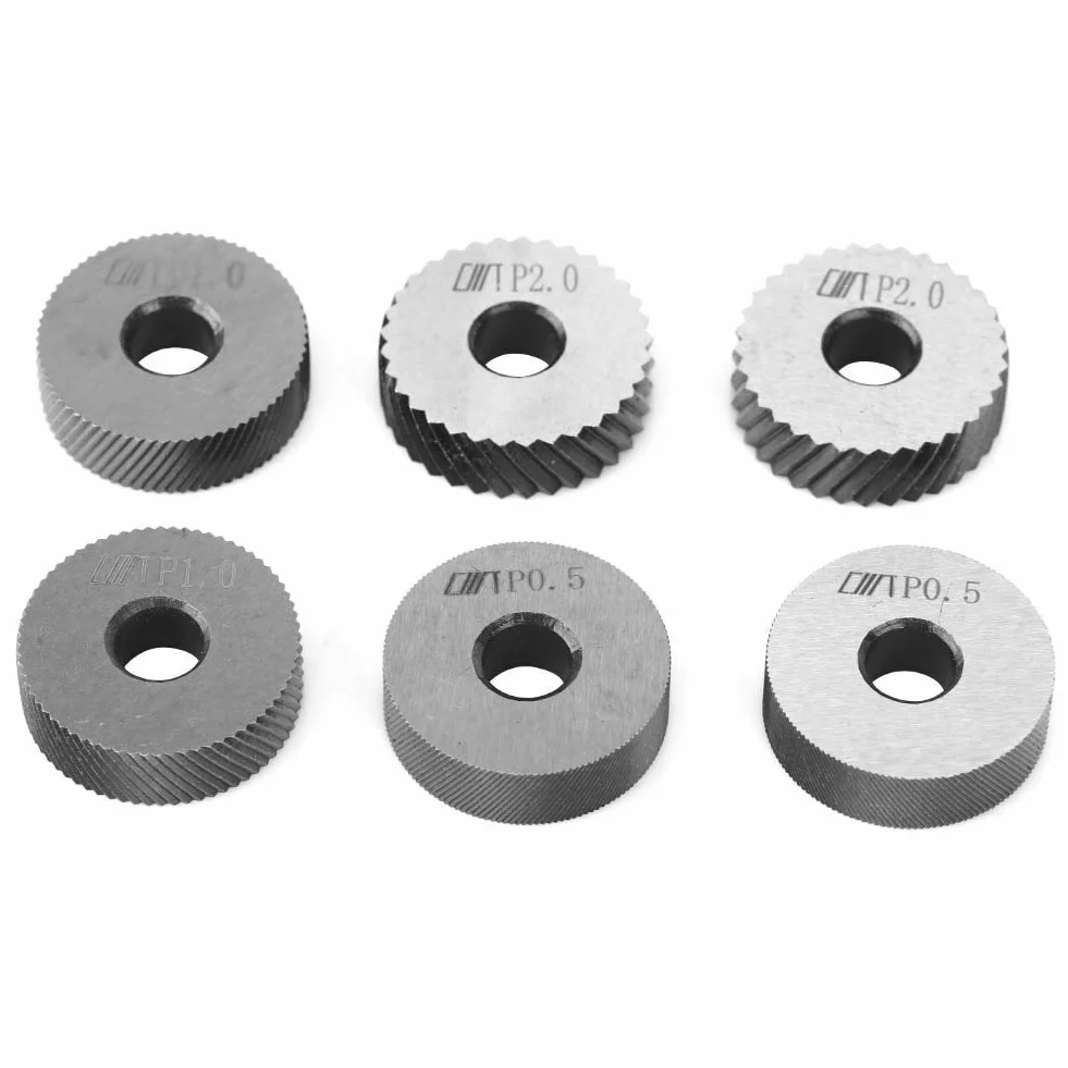 Rändelwerkzeug 7 Stücke Schwarz Stahl Rändel 0,5/1/2mm Diagonale Dual Linear Rad Für Bearbeitungsmaschine Oberflächenmuster Knurling Tool Set Präzisionswerkzeuge Für Metallbearbeitung
