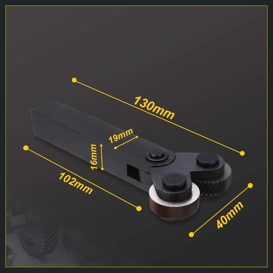 7tlg Rändelwerkzeug Set, 9SiCr Stahl, 0.5/1/2mm, Diagonal + Linear Rändelräder, für Drehbank Metallbearbeitung Anti-Rutsch