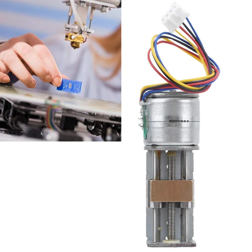 Schrittmotor mit Mini-Linear-Leitspindelmutter-Schieber, 20 mm bewegliche Schubmotoren Gleitführungsschiene CNC-Schraube für CNC-Fräser Engrvaving Fräsmaschine