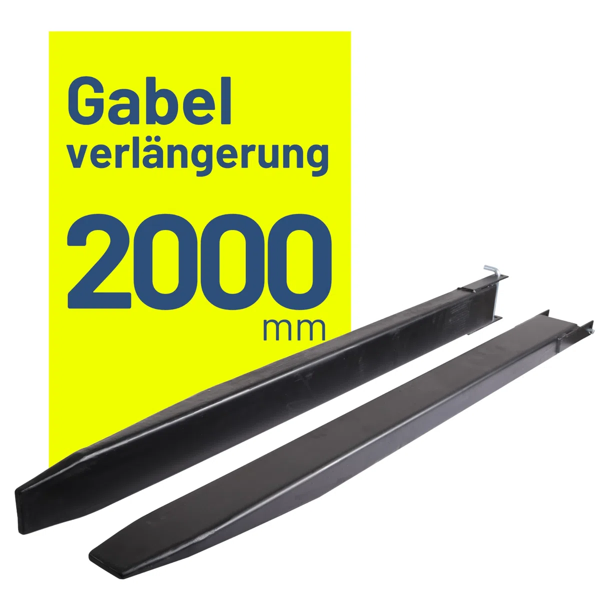 Pallit 2,0m Gabelverlängerung geschlossen 2000mm Länge 160 x 55 mm Innenmaß Extend Gabelverlängerung Stapler Zubehör aus Stahl Paar Zinkenverlängerung Lange Gabel