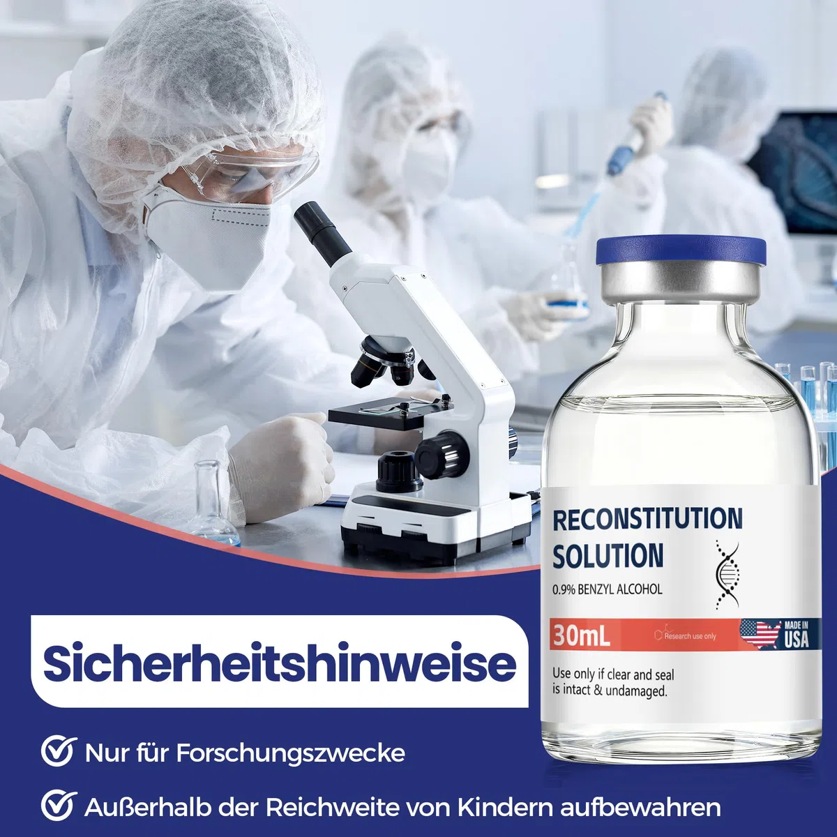 Jawell 2 Stück - 30 ml, hochwertige Glasflasche, mit dreifacher Versiegelung