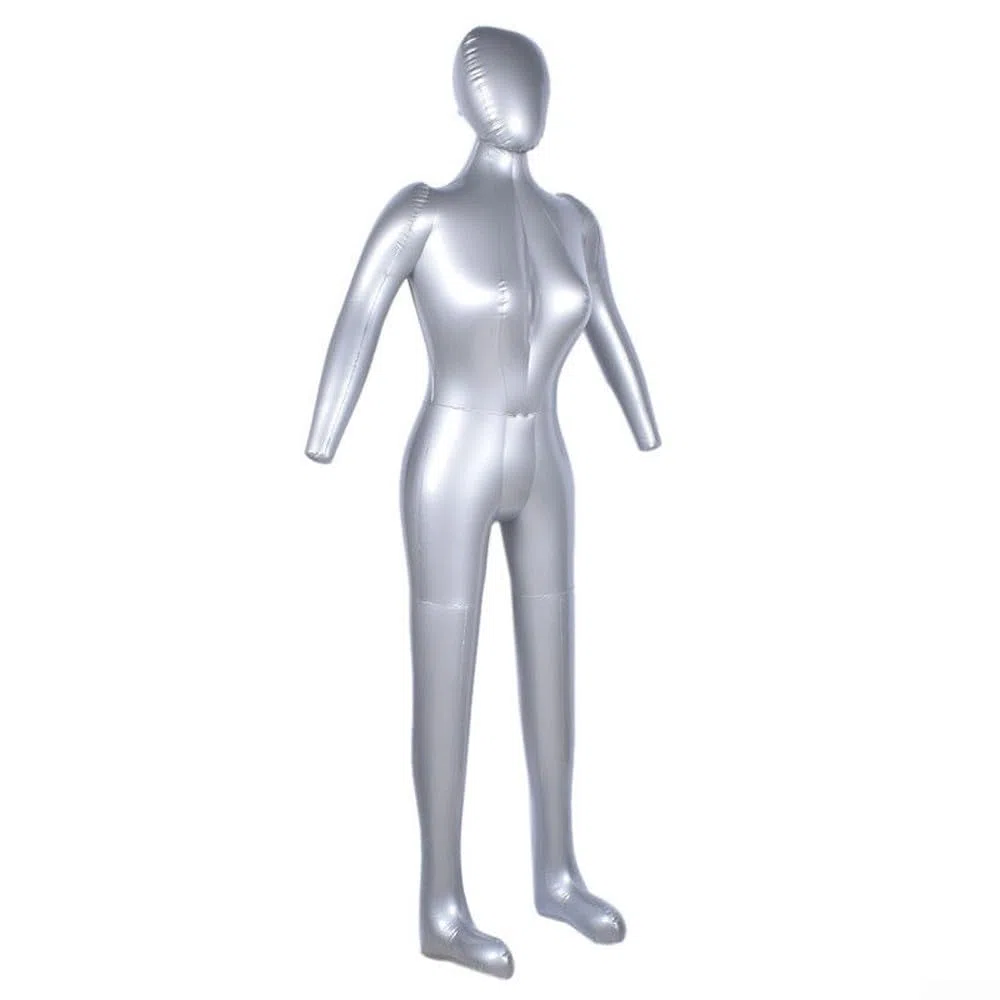 Aufblasbare Schaufensterpuppe für den ganzen Körper, PVC-Material, 165 cm hoch, platzsparend und tragbar für Einzelhandel und Ausstellung