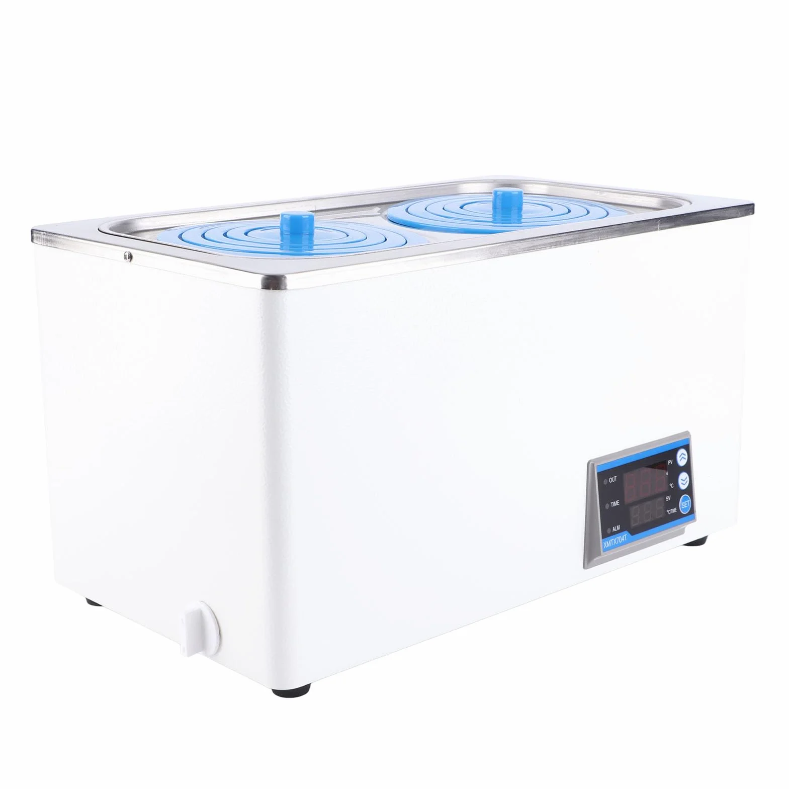 Digitale Wasserbadheizung, 7 L Digitale Labor-Thermostat-Wasserbäder mit Wählbaren Öffnungen, 600 W Heizwasserbad mit Konstanter Temperatur, Wasserbäder (EU-Stecker 220 V)