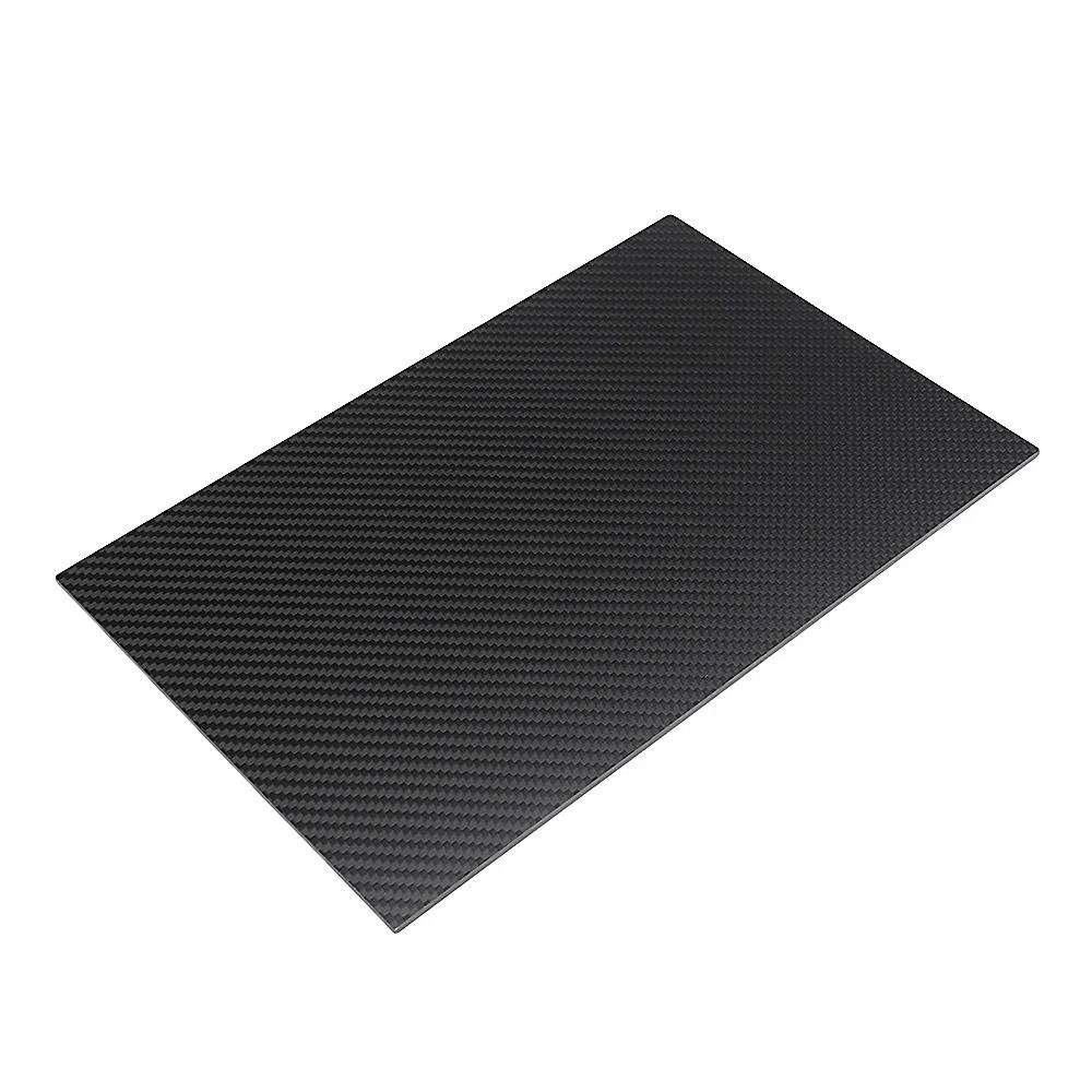 Generic 3K-Kohlefaser-Platte, 200 x 300 mm, Schwarz, 2 mm Dicke