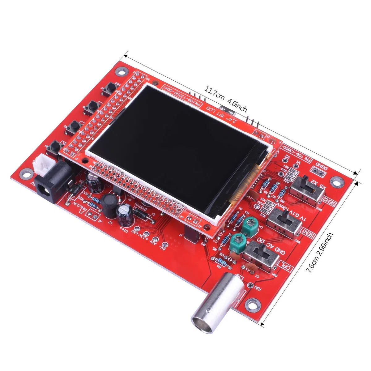 ARCELI Digitaloszilloskop-Kit im Taschenformat, Open Source, 2,4-Zoll-TFT, 1 MSP mit Sonde, zusammengebaute Version (Geschweißt)