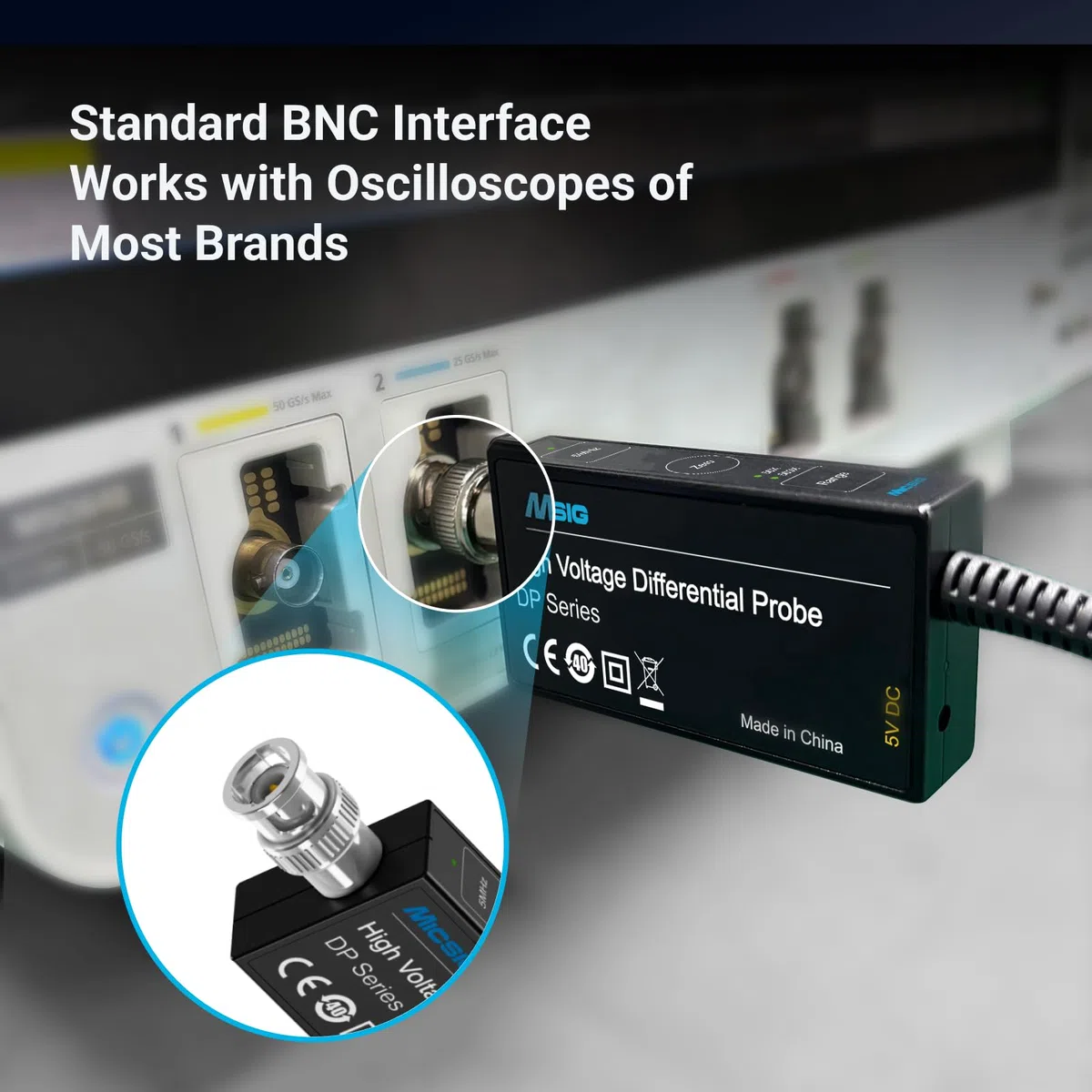 Micsig High Voltage Differential Probe DP Series oscilloscopes Probe 100Mhz/150Mhz/200Mhz oscilloscopes Probe DP1500/DP700/DP3000/DP7000/DP701/DP1501/DP3001/DP702/DP1502/DP3002(DP700 100Mhz)
