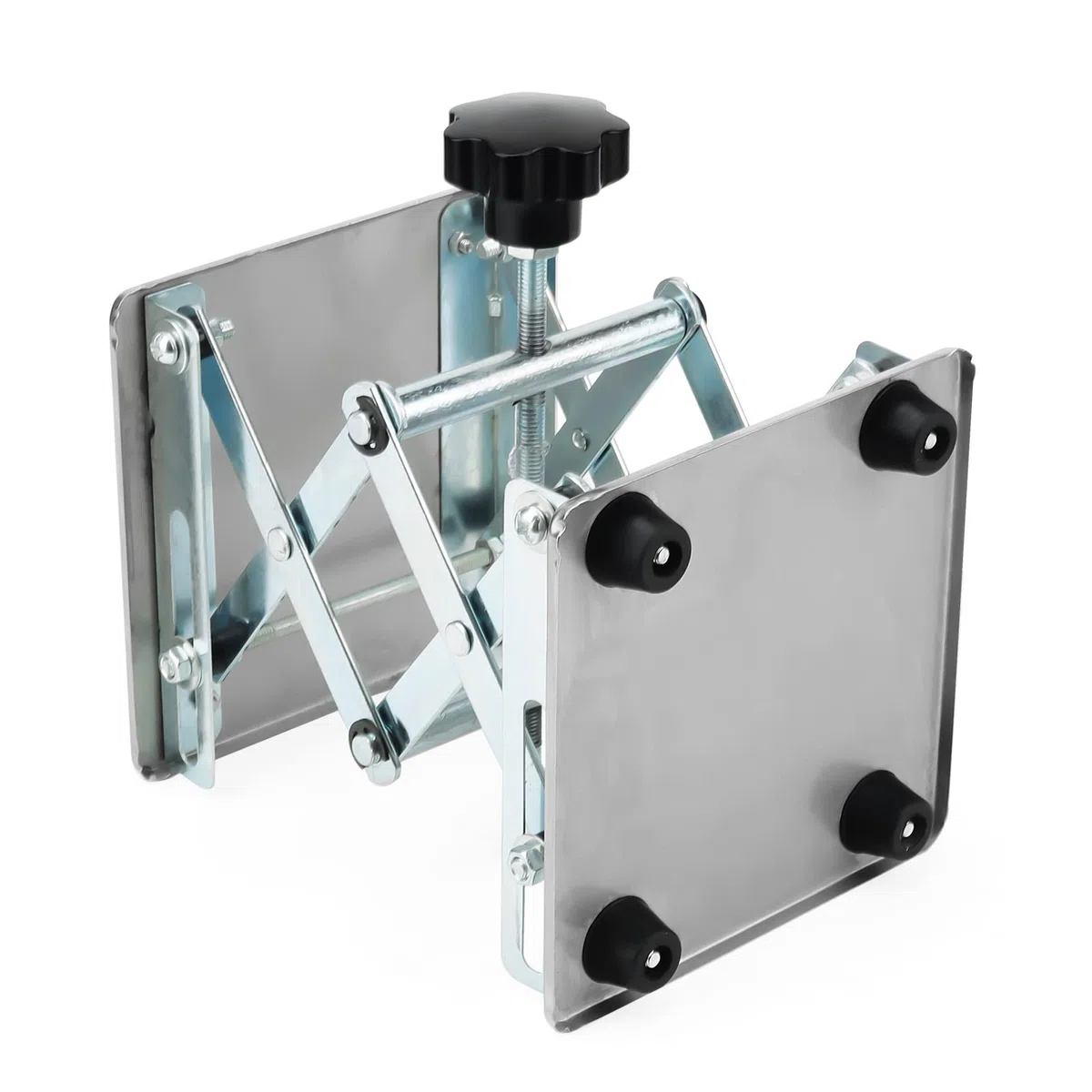150 x 150 mm Laborscherenwagenheber, Laborwagenständer, Scherenhebebühne Hebebühne Höhe von 75 mm bis 260 mm, 1,2 kg