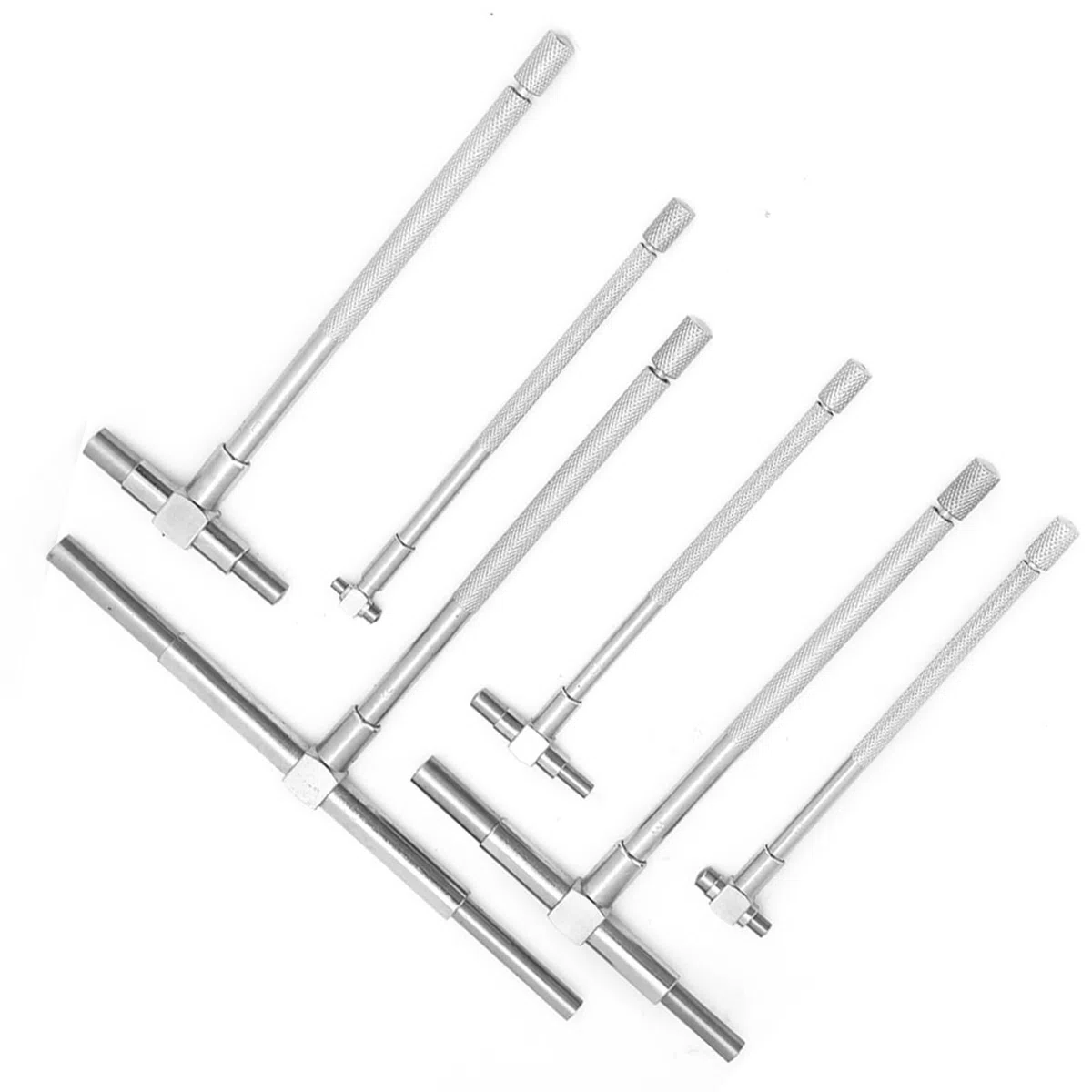 6 Teile/Satz Teleskoplehre, Bohrungsmessgeräte Innenmikrometer 8-150 Mm Einstellbarer Innendurchmesser Messgerät Mikrometer Messwerkzeuge