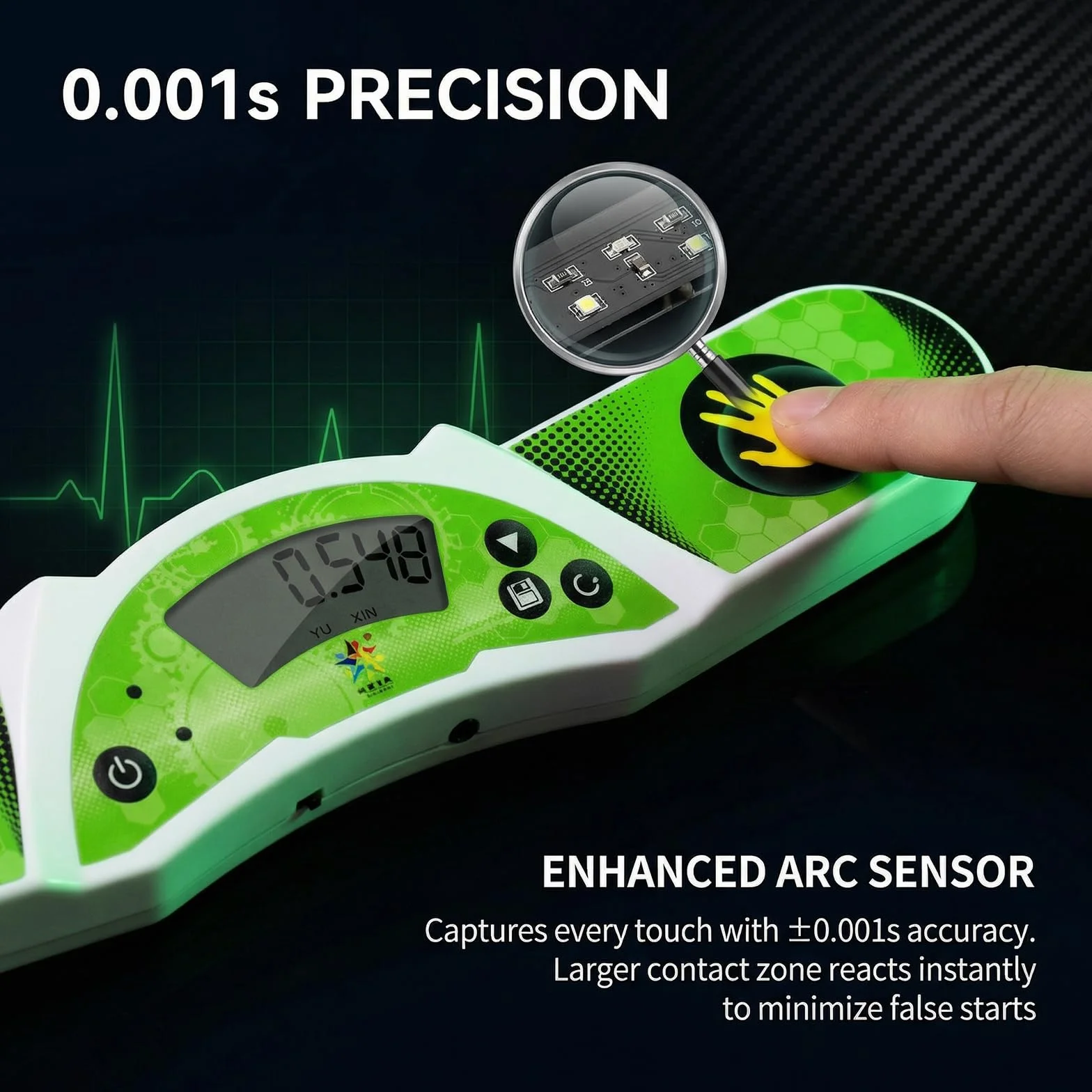 Speed Timer für Würfel – Professioneller Touch-Controlled Timer mit 0,001s Genauigkeit, Lautsprecher-Effekten, externem Display-Anschluss, für Speedcubing & Stacking