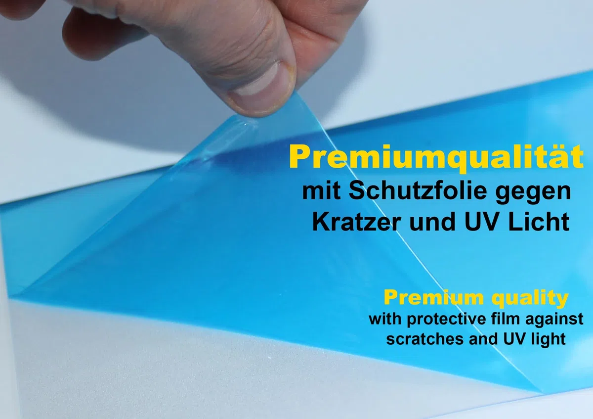 2 Stück Premium Ersatz-Schutzfolie für DIN A1 – Antireflex, UV-beständig, 0,5 mm stark – glasklar, wetterfest – Ersatzfolie für Kundenstopper & Prospektständer