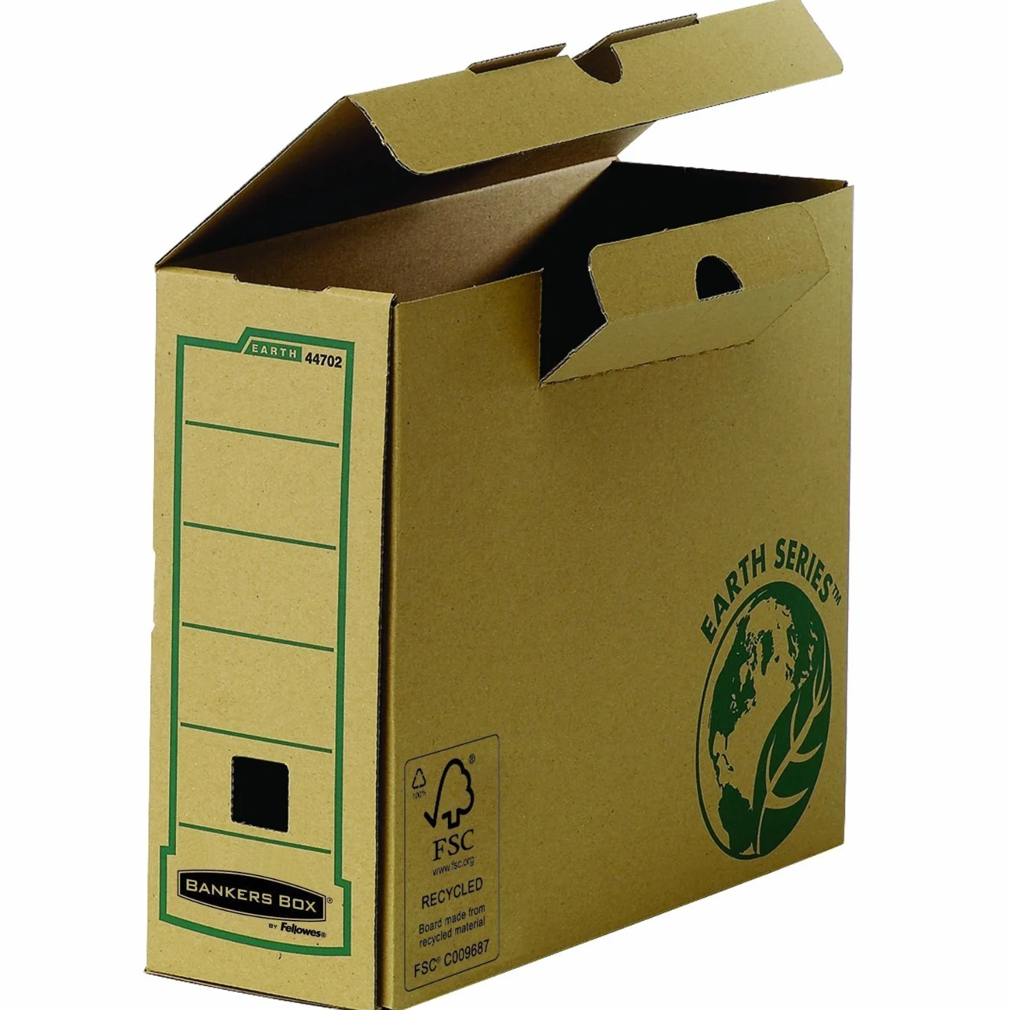 Bankers Box by Fellowes Earth Archiv-Ablagebox, A4, Einsteckdeckel zum Verschließen, aus Recycling- und FSC-zertifiziertem Papier, 20 Stück