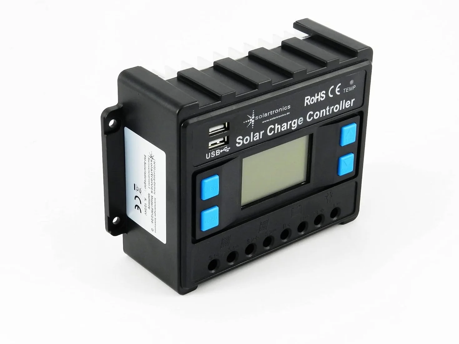 solartronics Laderegler 12V/24V blau 20A 30A 40A 50A 60A Photovoltaik Solarladeregler Solar PV (20A)