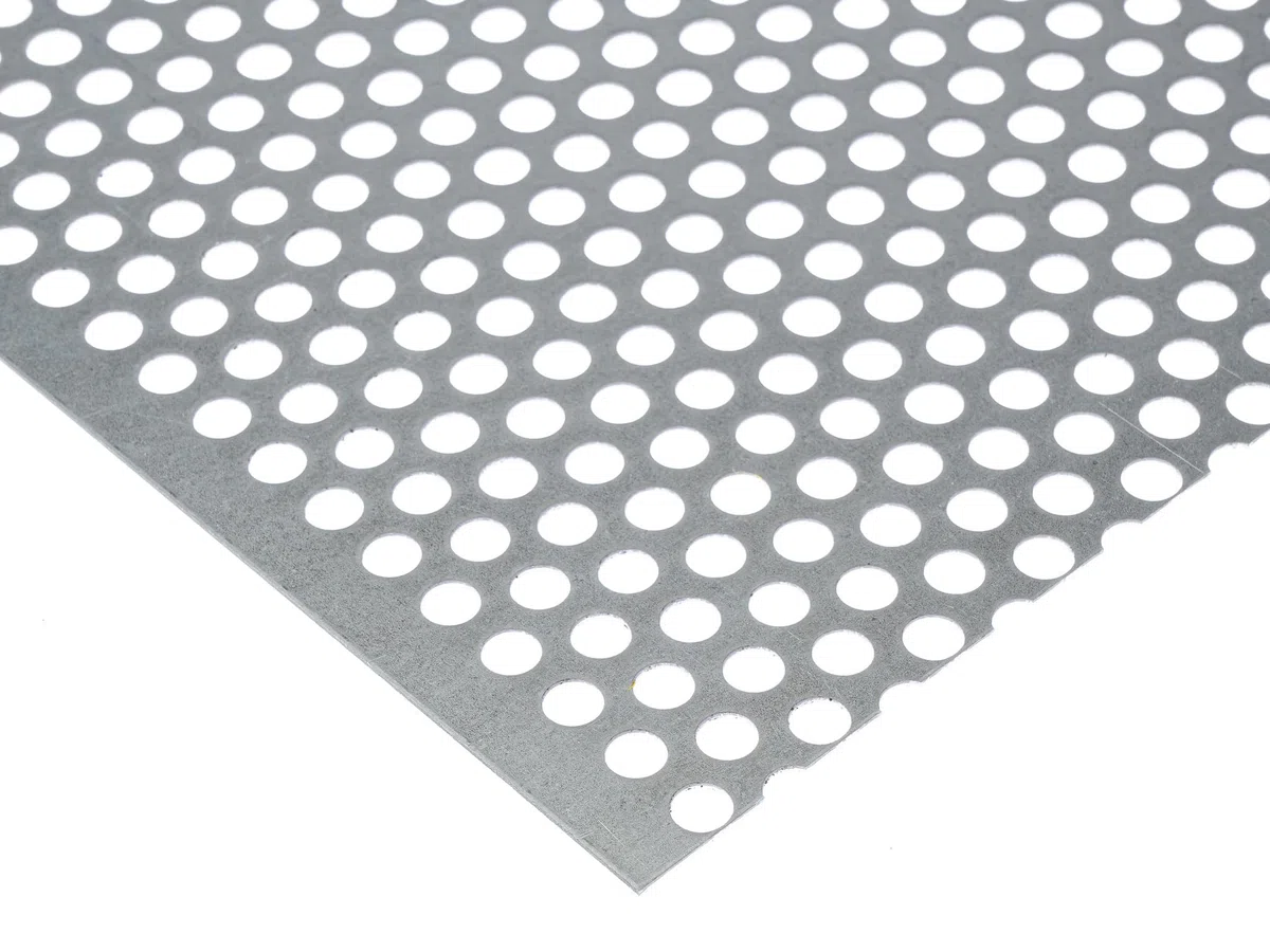 Lochblech Stahl Verzinkt RV 8-12 1,5 mm stark Individueller Zuschnitt nach Maß (500 mm x 350 mm)