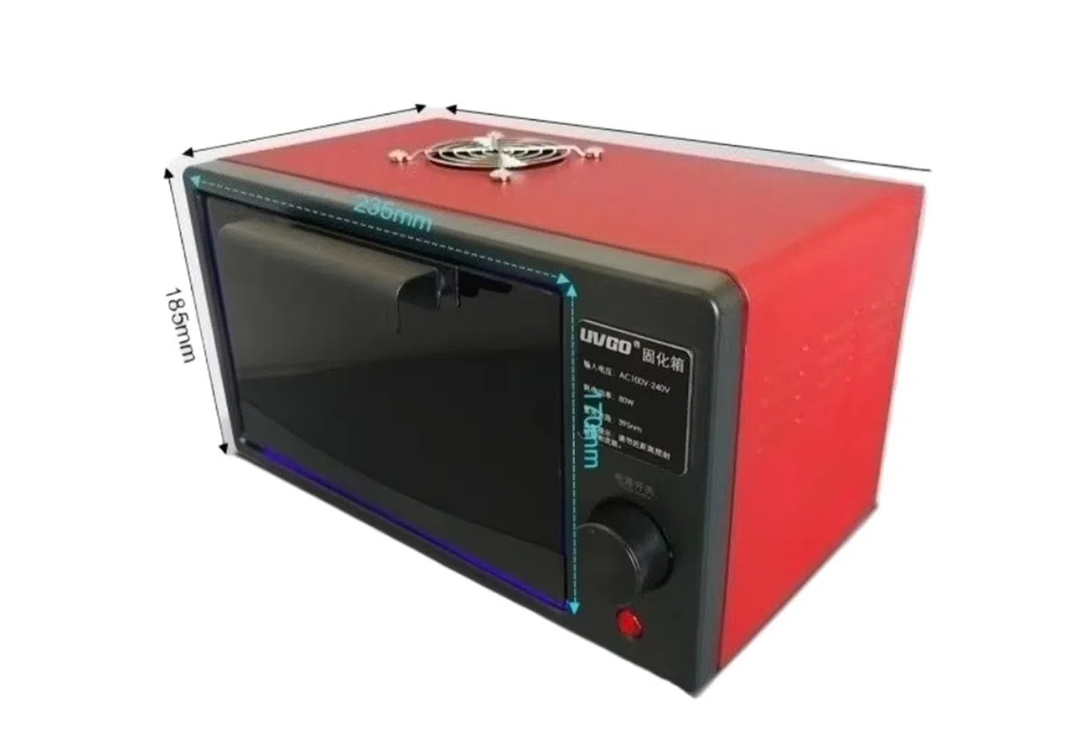 UV-Licht, UV-Härtungsbox Hochintensive UV-Lampe 365 nm 395 nm 405 nm LED Schattenloser Harz-gebogener Bildschirm(395NM,80W Switch)