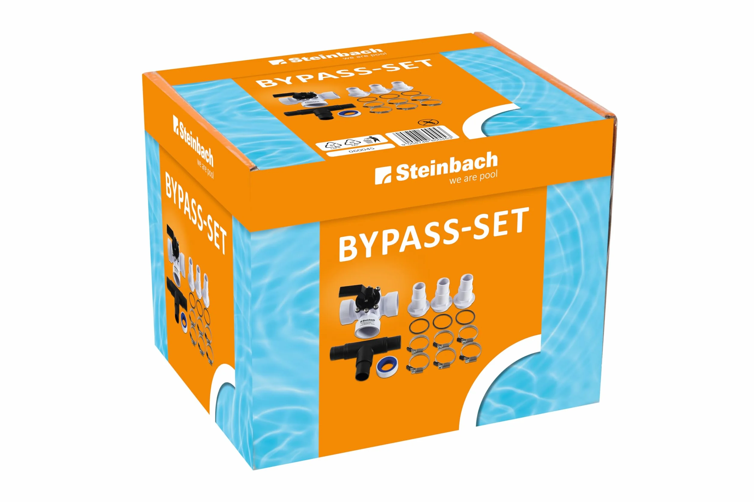 Steinbach Bypass-Set mit 3-Wege-Ventil, Anschluss Ø 32/38 mm, 060045