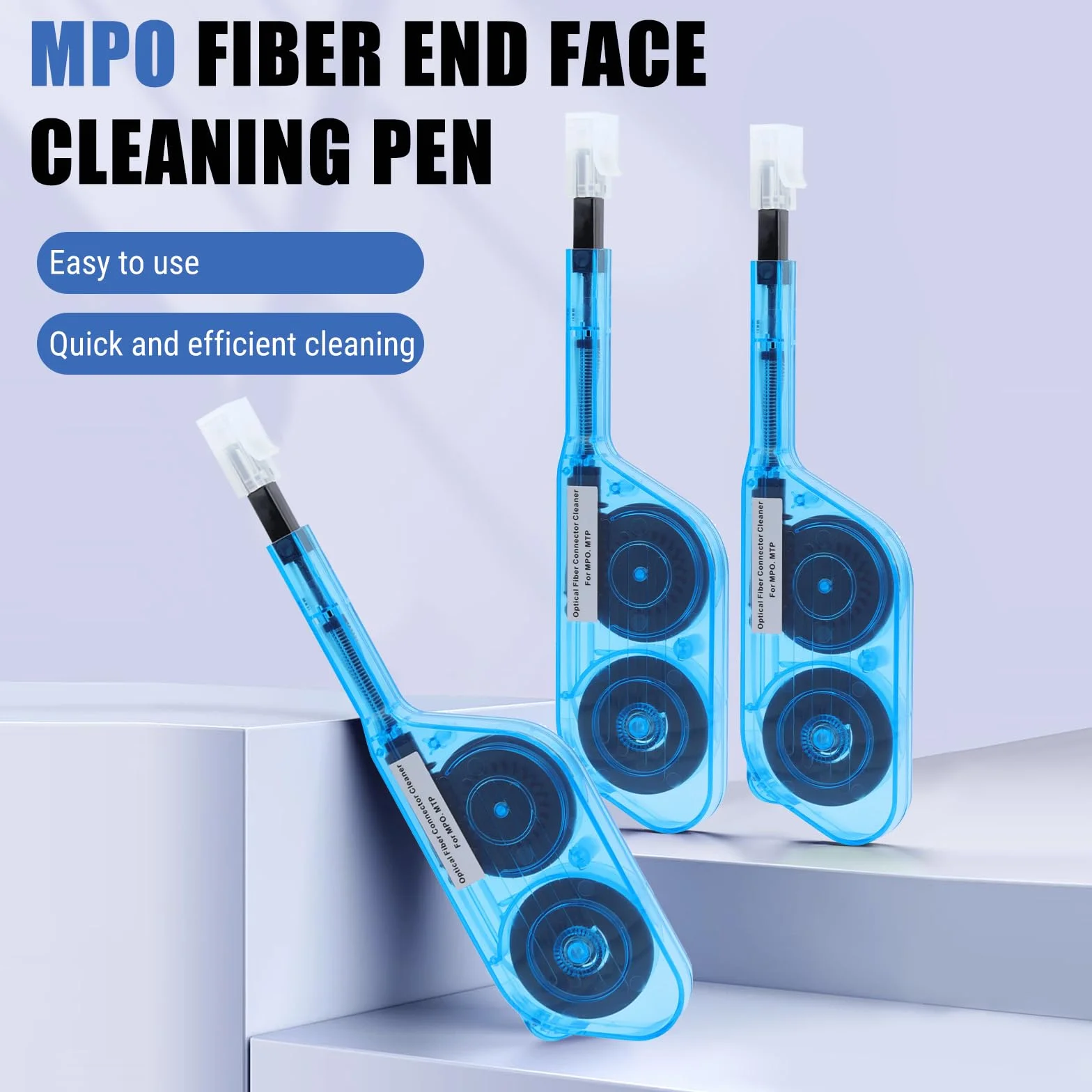 Glasfaser Stecker Reinigungsstift, One-Click Glasfaser Reiniger MPO/MTP Steckerreiniger, Lwl Reinigungsstifte Fiber Optic Connector Cleaner Optische Reinigungsbox, Reinigt üBer Zu 600 Mal