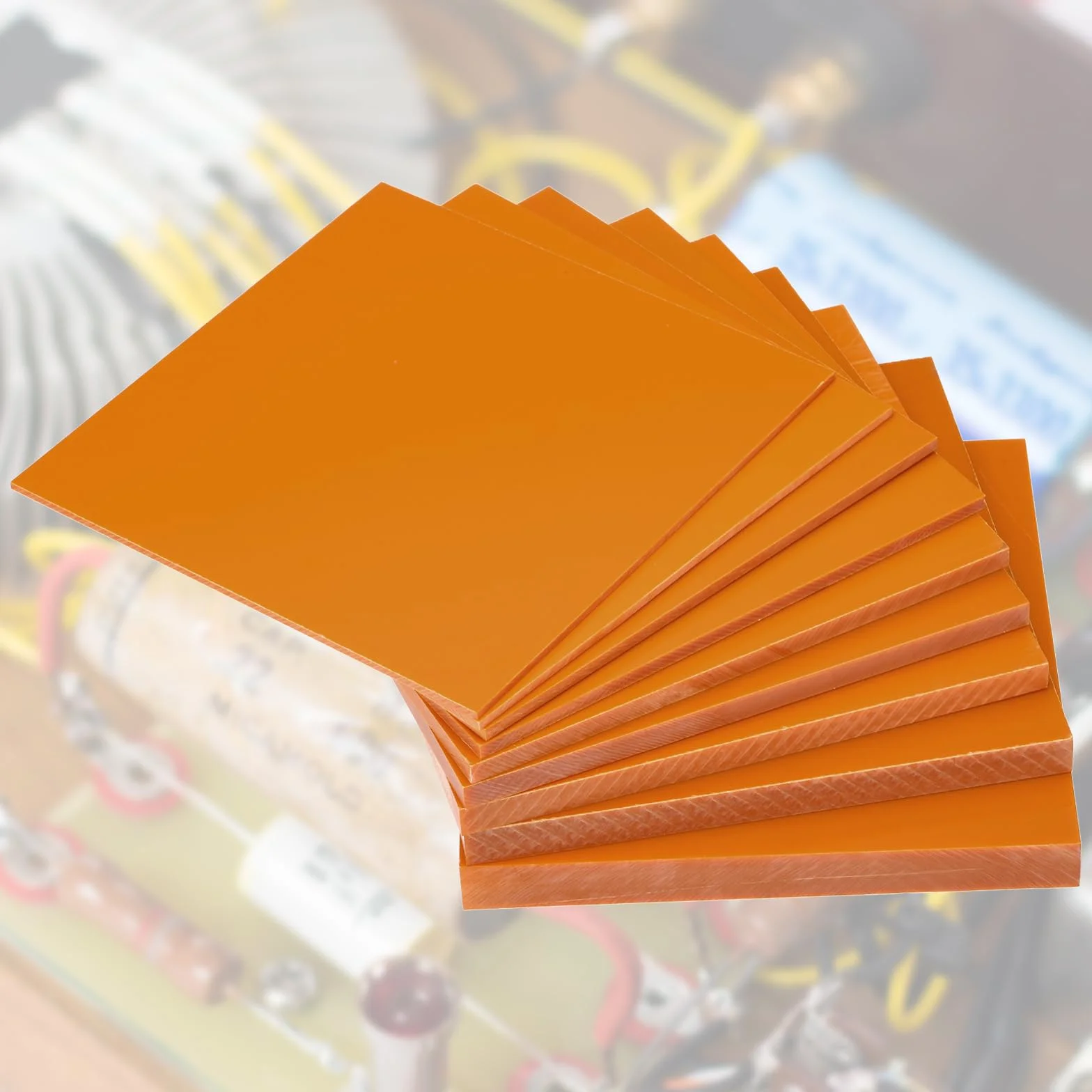 PATIKIL 400x300x3mm Phenolharz Kunststoffplatte 1 Stück Resin Laminierte Platte PCB Für Elektrische Elektronische Vorrichtungen DIY Und Handwerk Orange Rot