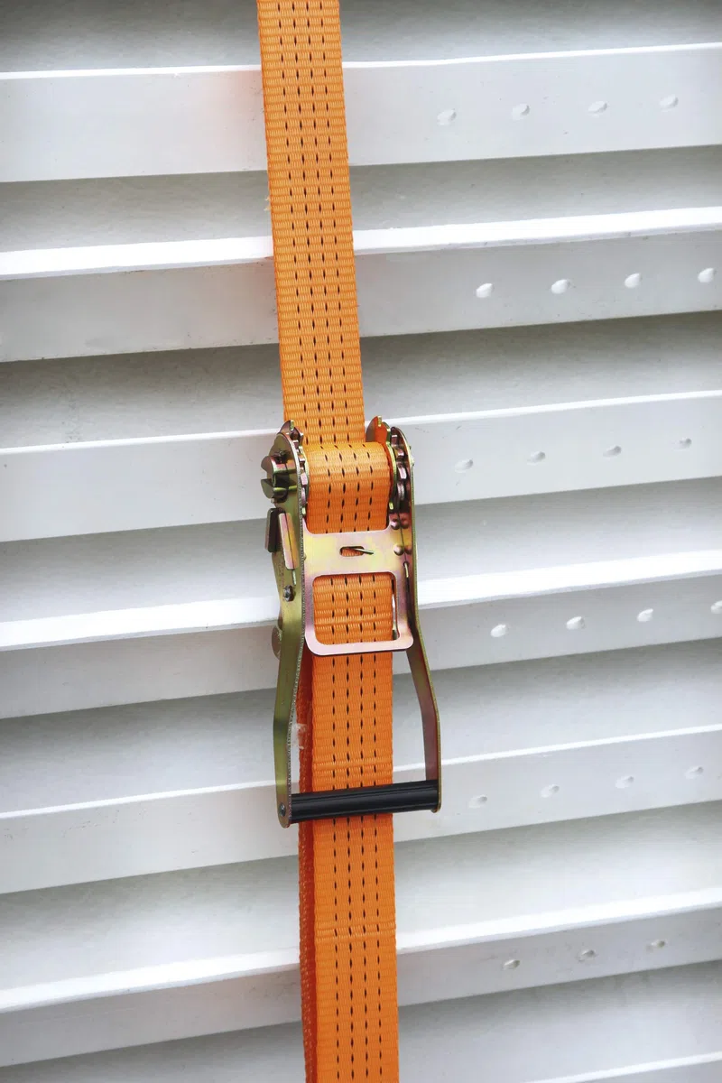 Kerbl works Ratschenzurrgurt mit Spitzhaken, Spanngurt, 2-teilig, orange, 15 m x 50 mm, Polyestergewebe, Vorspannkraft 280 daN, GS-geprüft