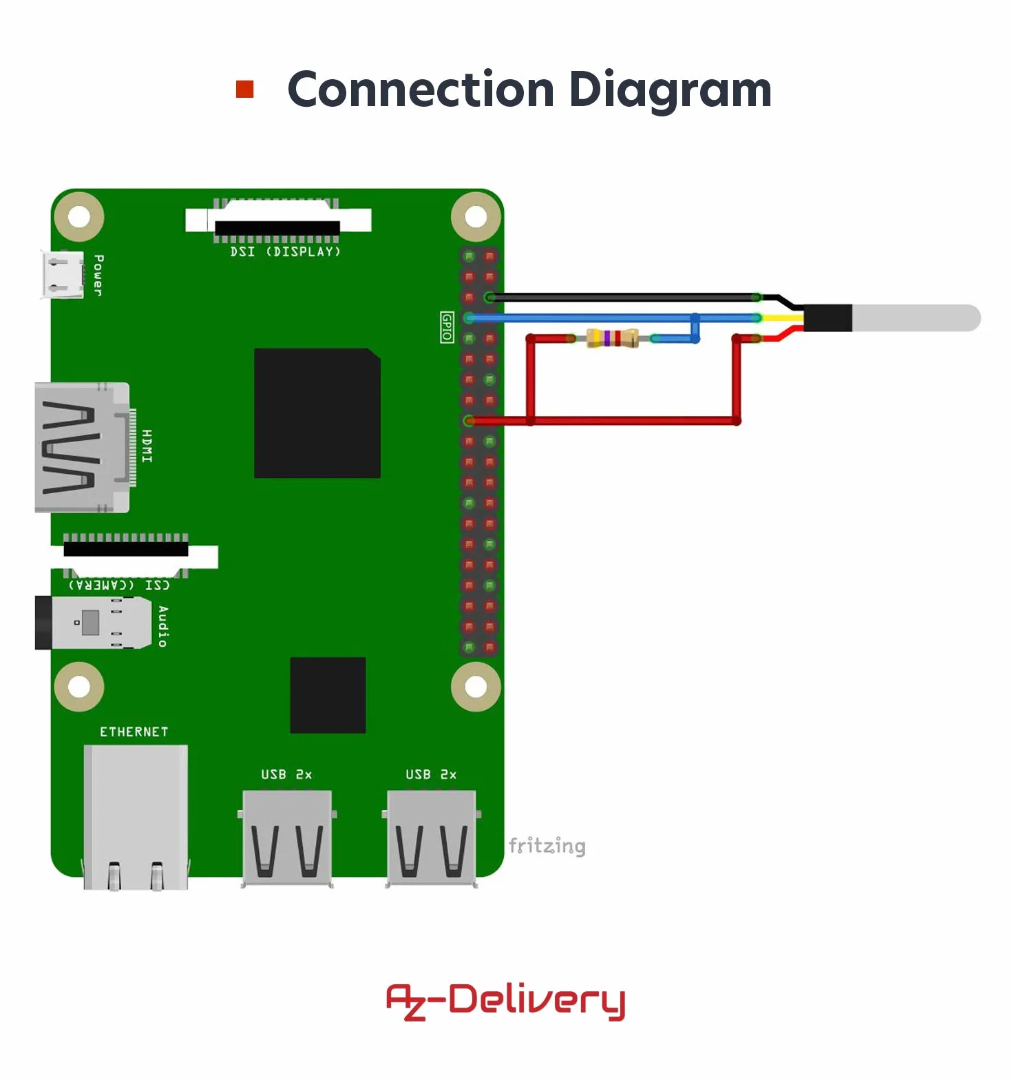 AZDelivery 5 x DS18B20 3M Kabel digitaler Edelstahl Temperatursensor Temperaturfühler, wasserdicht kompatibel mit Arduino und Raspberry Pi inklusive E-Book | kompatibel mit Shelly Temperatursensor