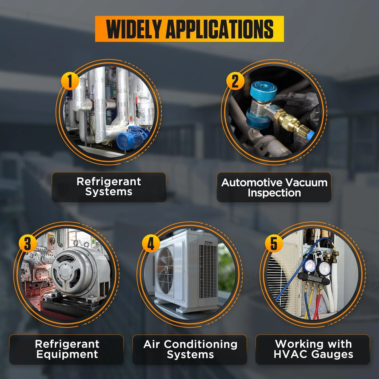 LM100 Intelligentes digitales Vakuummeter, HVAC 0 bis 2000 mbar, Auflösung 0,1 mbar, ±0,2% Genauigkeit, Vakuummeter, Temperaturkompensation, HVAC-Messgeräte mit 4 Einheiten (Torr, inHg, mbar, Hpa)