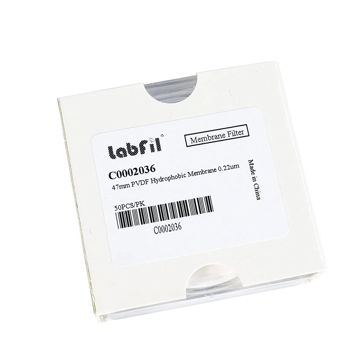PVDF Membranfilter Scheibenmembranfilter Hydrophob, Durchmesser 47 mm, Porengröße 0,22 µm, Packung mit 50 Stück