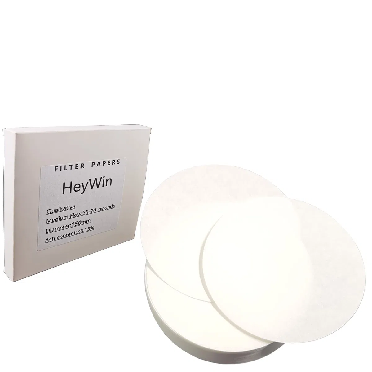 Filterpapier 150 mm, Packung zu 100, zum Einsatz in Wissenschaftsexperimenten als Filterpapier, auch als Filterpapier für Trichter