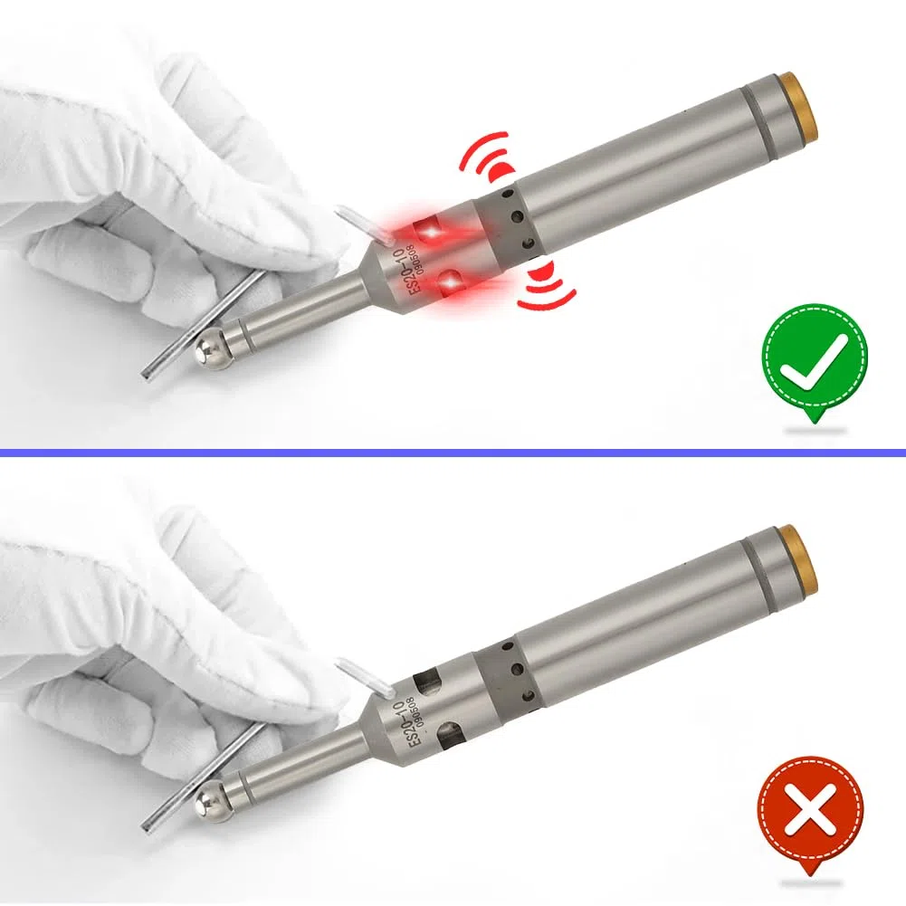 Kantentaster, Einseitiges Elektronisches Optisches Ortungs LED Piep Touch Point Sensor Fräsen Photoelektrisches Kantensuchwerkzeug CNC Drehmaschinen Präzision Kantensucher Rostfreier Fräsdrehmaschine