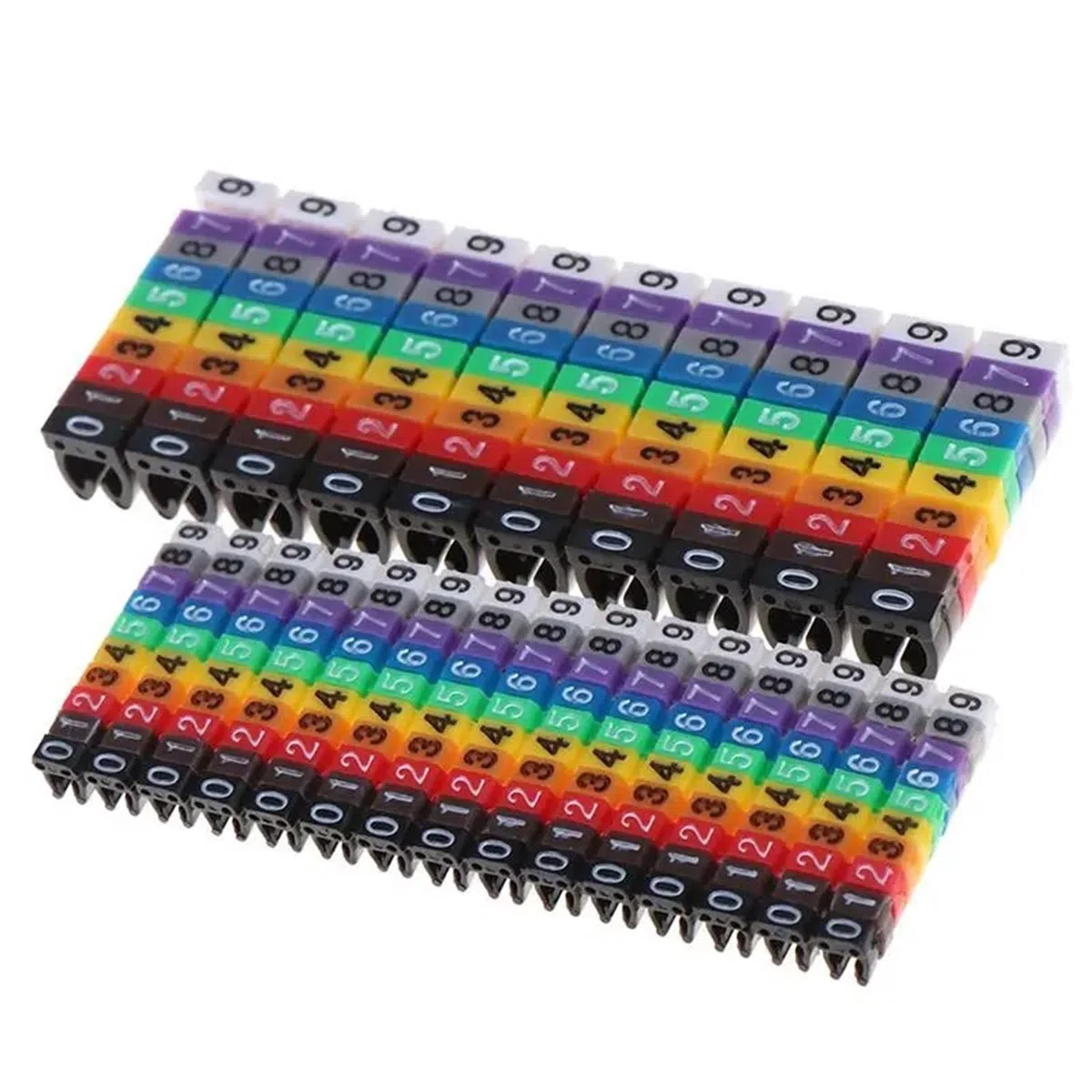 Kabelbeschriftung 100/150 teile/los Kabel Marker Bunte C-Typ Marker Anzahl Tag Label for 2-3mm Draht(100pcs 2.5mm)