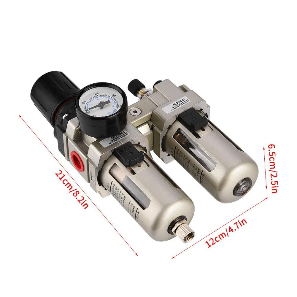 Wartungseinheit Druckluft 3/8" öler wasserabscheider, Luftfilterregler, AC3010-03 Druckluftregler aus Aluminiumlegierung