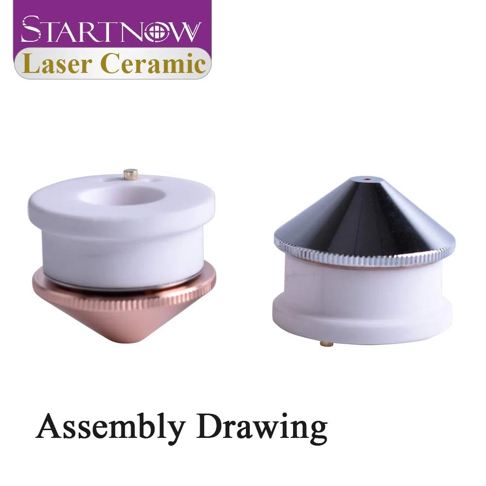 Startnow Laser-Keramik-Düsenhalter, 28 mm, 32 mm, KT B2 CON für Precitec WXS HANS Raytools, Faserlaserschneidemaschine, Düsenhalter, Teile (5 Stück, A-28 mm (Precitec))