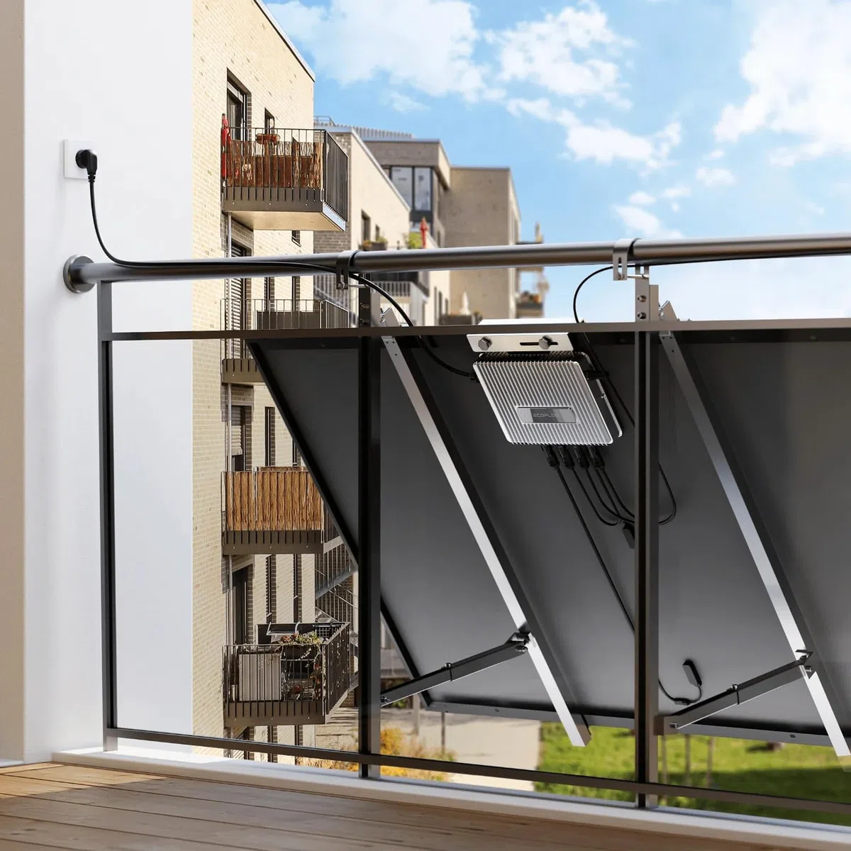 EcoFlow Stream Mikro-Wechselrichter 800W – Solar-Wechselrichter für Balkonkraftwerk, 2 MPPT, inkl. AC- & DC-Kabel, WLAN & Bluetooth, App-Steuerung, IP67, 10 Jahre Garantie, Plug & Play