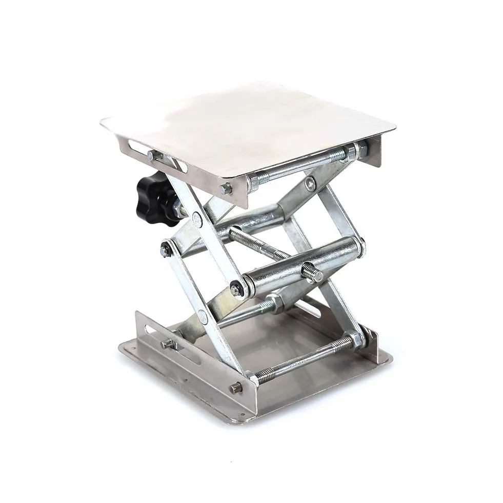 Akozon Latory Hebebühne 100X100mm Edelstahl Stand Rack Scherenhubtisch