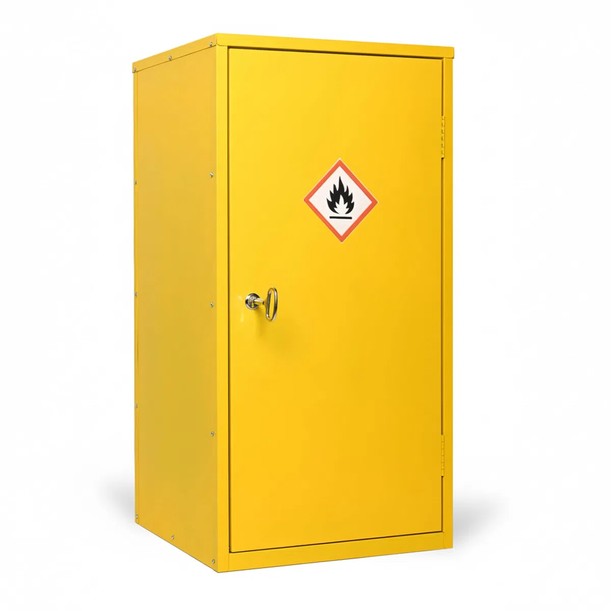 Metel COSHH Schrank für Gefahrstoffe, feuerfest, brennbar, gelb, kleine Schränke, HSE-Sicherheitsschrank für den Arbeitsplatz, 910 (H) x 460 (B) x 460 (T) mm