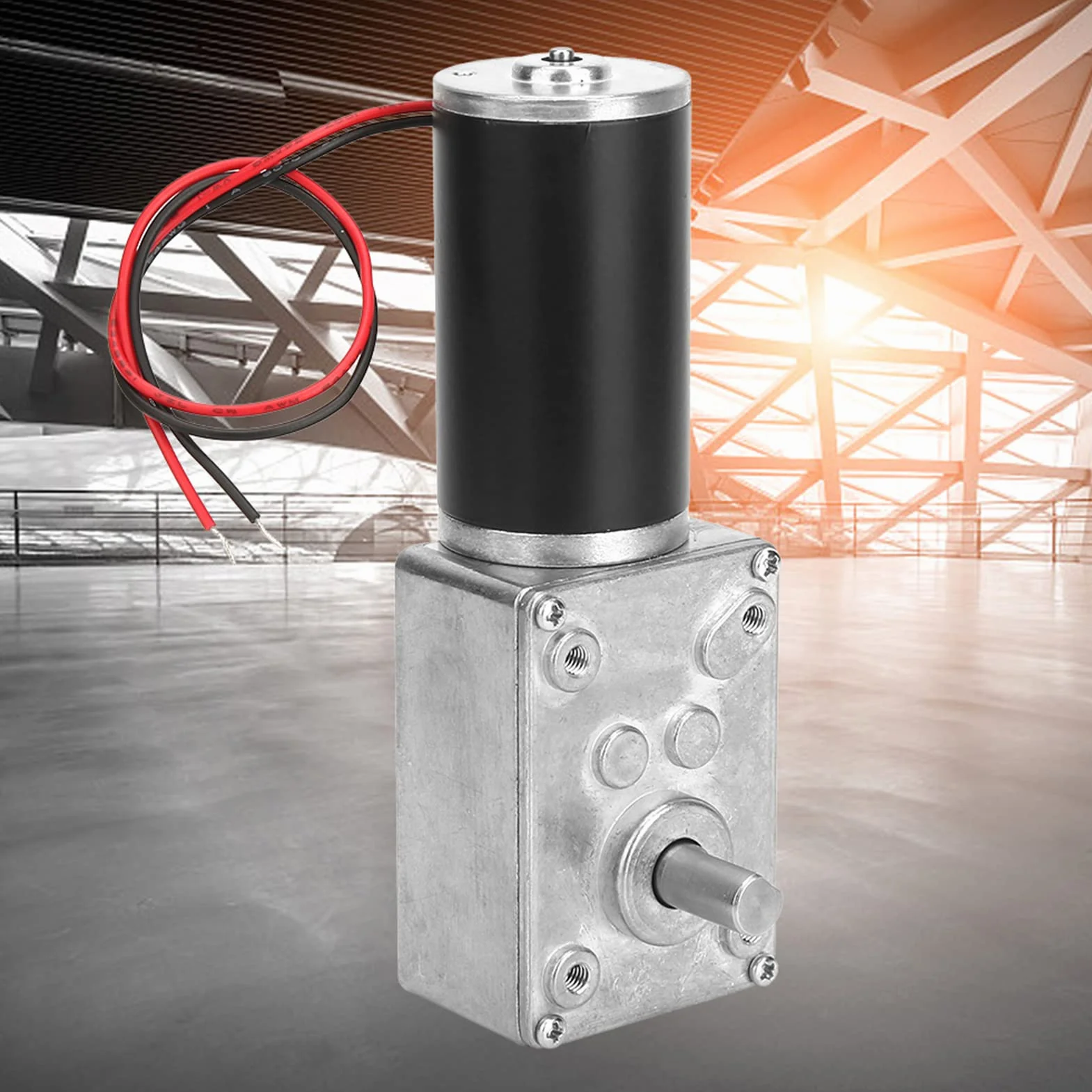 Pissente DC Getriebemotor, 12V, 8mm Welle, 12 U/min, Reversibel, Hoher Drehmoment
