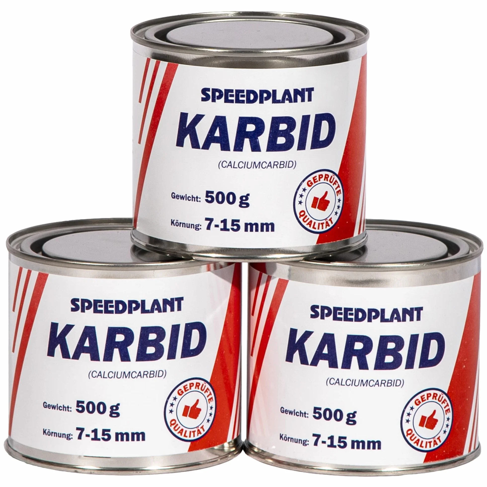 Karbid 1,5 kg (3x 500g) - Carbid Kabit Kabitt karbitt Karbit Karbid kleine Körnung 7-15mm - 3 Dosen