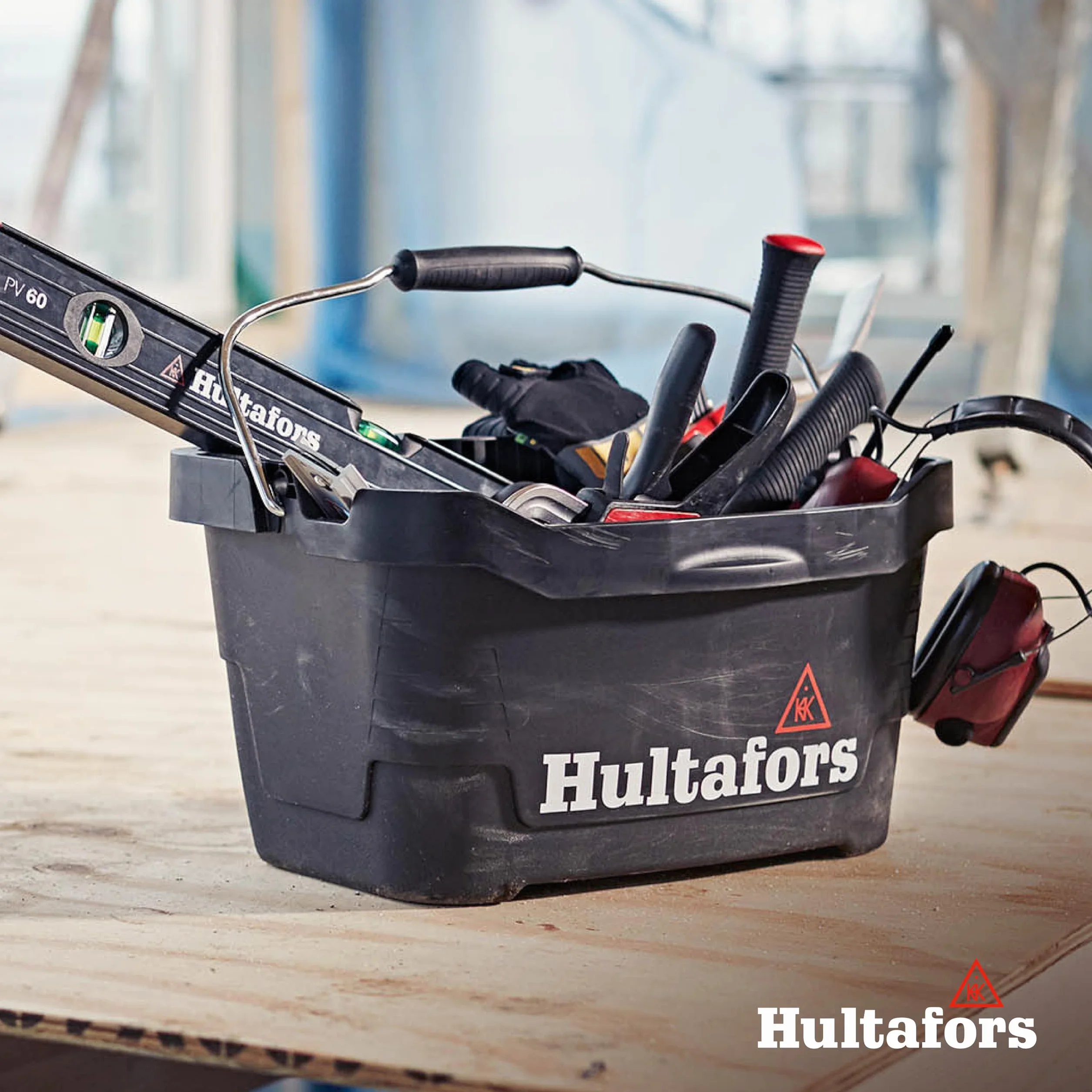 Hultafors Werkzeugeimer 15 Liter I I Hält bis zu 100kg I Ergonomisch geformter ultrastabiler Baueimer I Made in Sweden I 590101