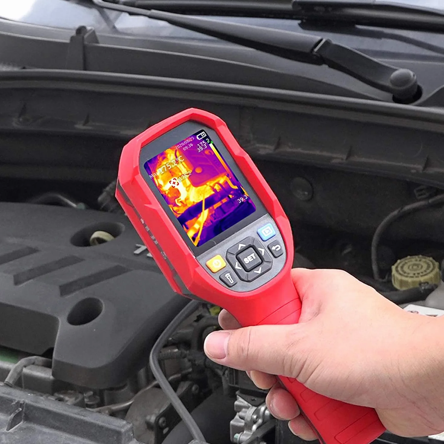 UNI-T UTi260B Wärmebildkamera, 49152 Bildpunkte, 256 x 192 IR-Auflösung, handgehaltene Infrarotkamera für Thermographie, Schutzklasse IP65 / 2 Meter Fallschutz, lange Lebensdauer, wiederaufladbar