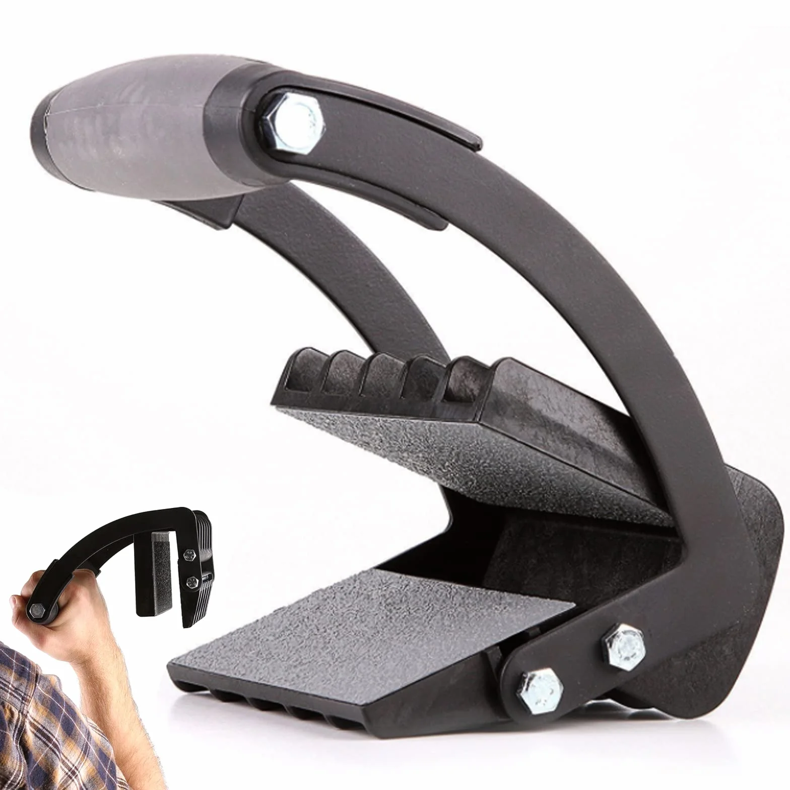 Plattenträger, Heber für Gipskartonplatten, Einfacher Paneelwagen-Greifer, praktischer Brettheber, Griff für Sperrholz oder Rigipsplatten, Trägerwerkzeug Ergonomisches Griff (Schwarz)