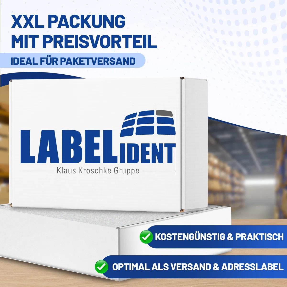 Labelident Versandetiketten auf DIN A5 Bogen, weiß - 210 x 148 mm - 1.000 Papier Etiketten auf 1.000 Blatt, selbstklebende Versandlabels A5 für DHL, DPD, Fedex, GLS, Hermes, UPS