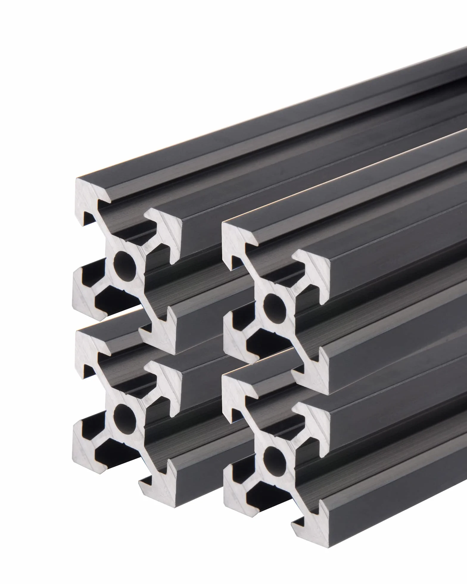 4 Stück 2020 V Typ Schwarz Europäischer Standard Eloxierte Linearschiene Aluminiumprofilextrusion für DIY 3D-Drucker und CNC-Maschinen (600mm, 2020 V Typ)