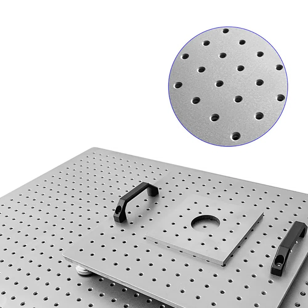 Toplionace 150x150x8mm Optische Experimentierplatte Aus Edelstahl, Werkbank mit Hoher Magnetischer Leitfähigkeit, Optische Tischplatte Aus Stahl