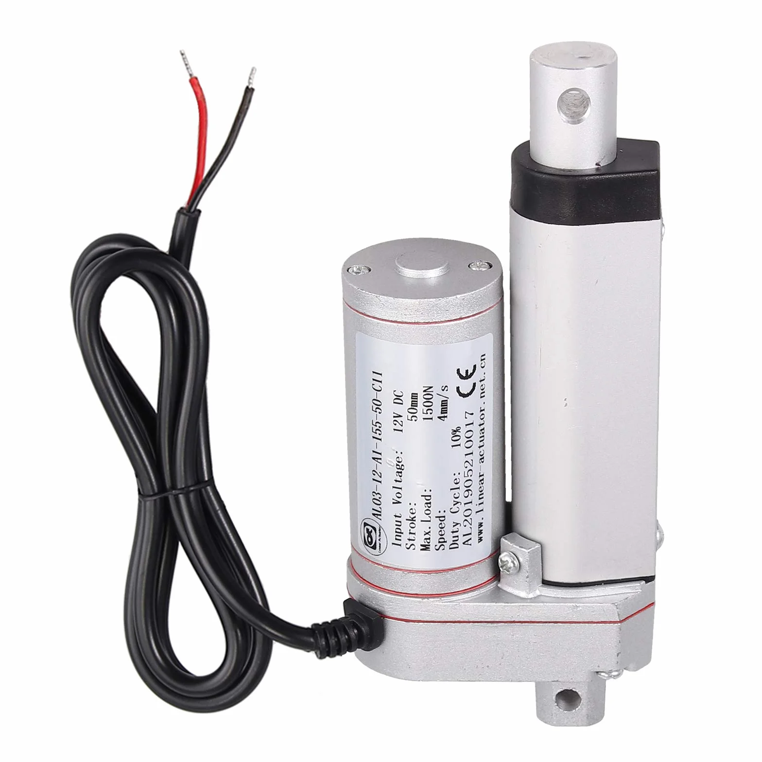 AUTOUTLET Linearmotor Verstellantrieb Toröffner Linear Actuator Heavy Duty 330lbs Linearantrieb 12v DC 1500N 50mm Elektromotor Linearmotor Elektro Zylinder Schubstangenmotor für Auto Möbel usw