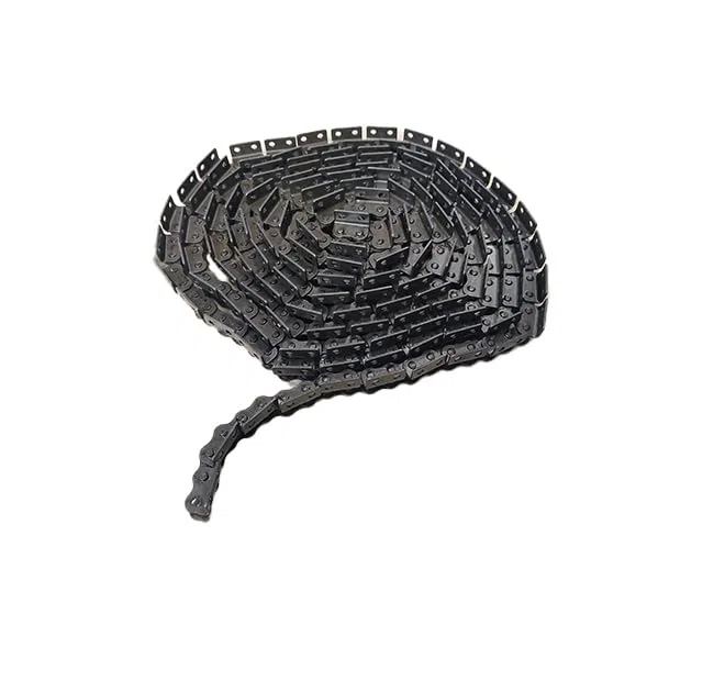 Rollenkette 12B-1 mit WSA2 Anschluss Mitnehmerkette Marka Ozdowski 3/4 Zoll Simplex Kette, breite Winkellaschen beidseitig, robuste Präzisionskette