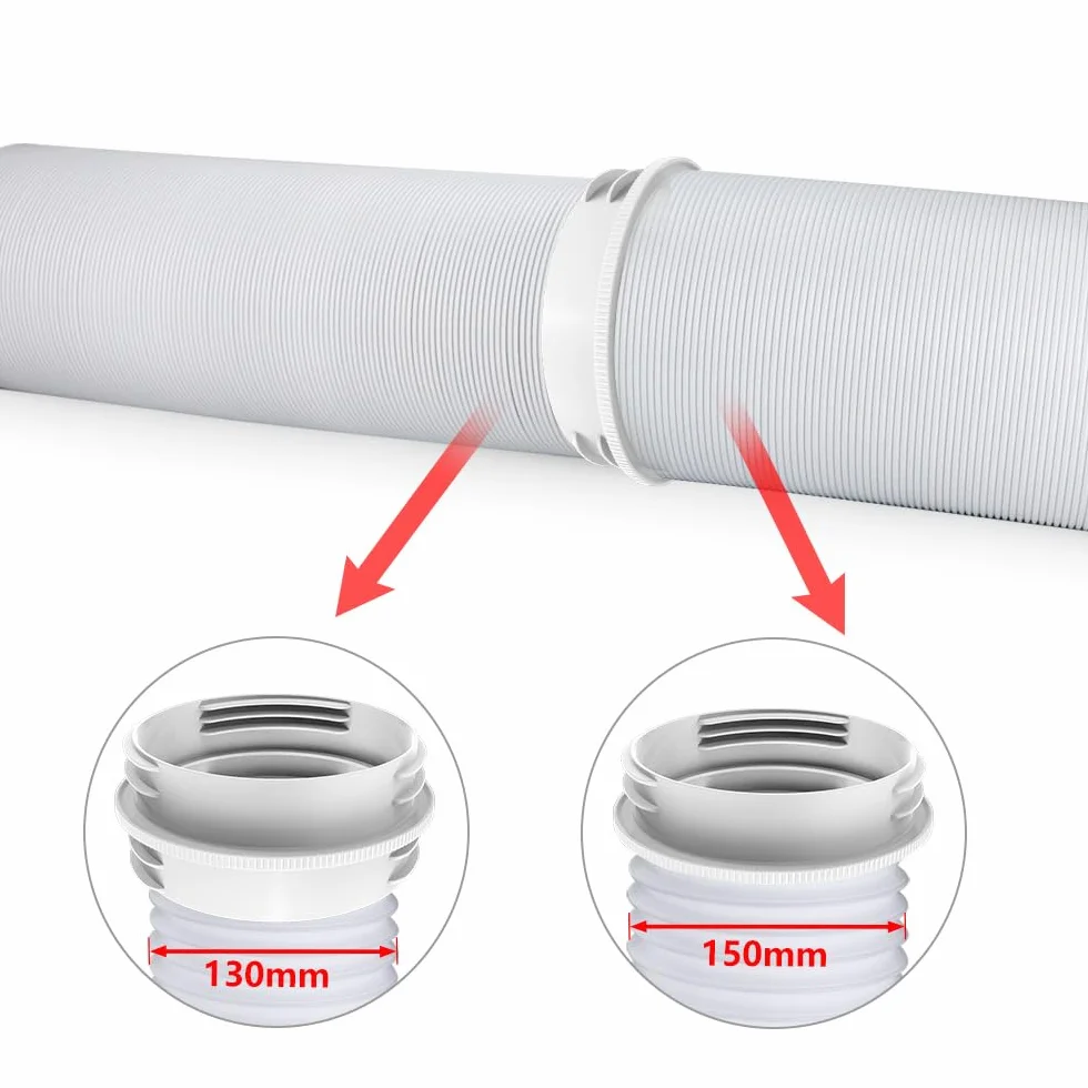 Schlauchkupplung für Klimaanlagen, Universal 5Inch 5.9Inch AC Schlauchverbinder, Kompatibel mit rechts- und linksdrehenden Gewinden Schlauch