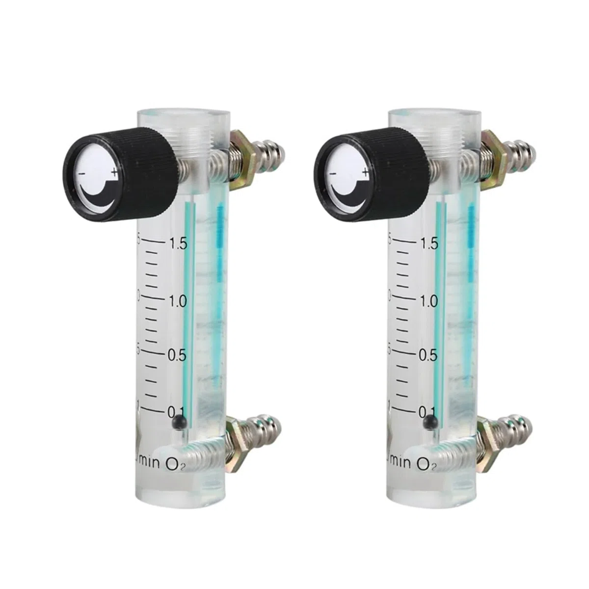 Wasserzähler, 2X 0,1-1,5LPM 1,5L Sauerstoff Durchflussmesser Durchflussmesser Mit Regelventil For Sauerstoff Luft Gas