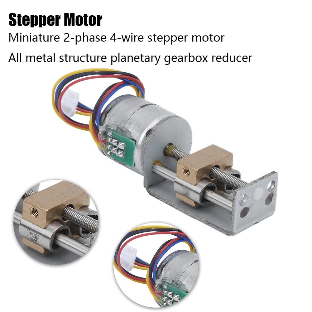 Schrittmotor mit Mini-Linear-Leitspindelmutter-Schieber, 20 mm bewegliche Schubmotoren Gleitführungsschiene CNC-Schraube für CNC-Fräser Engrvaving Fräsmaschine