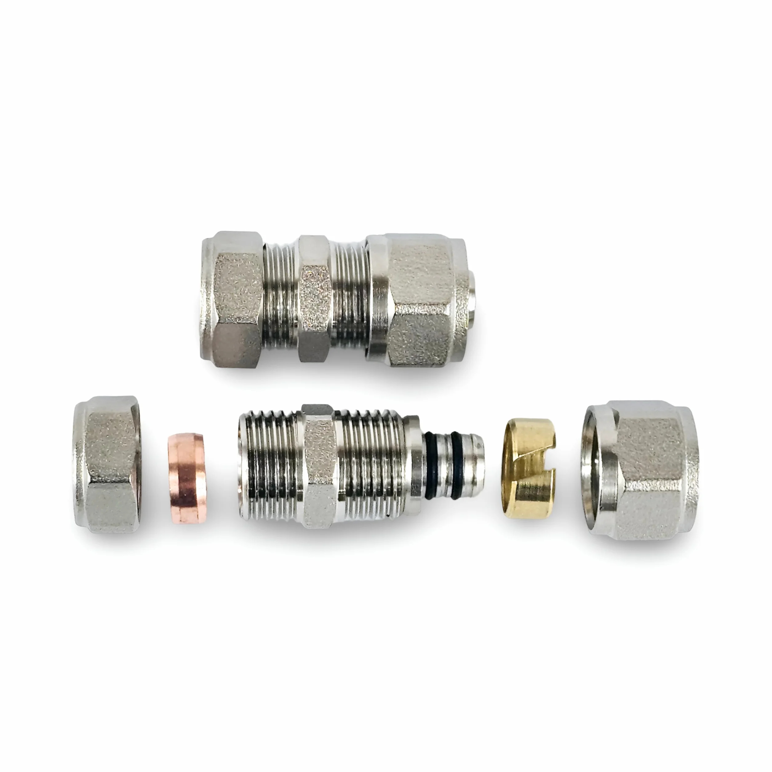 15mm -16mm (Cu-PEX) PEX PE-X Kupferklemmkupplung 5 Stück