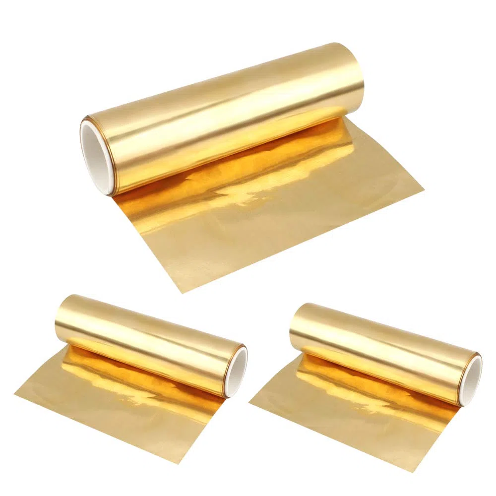 3 Stück Messingfolie Messingblech Messingstreifen Messingband Metall Dünnblech Folienplatte Messing Blatt Gold Folie aus H62 Messing (Größe: 0,02 x 100 x 1000 mm)