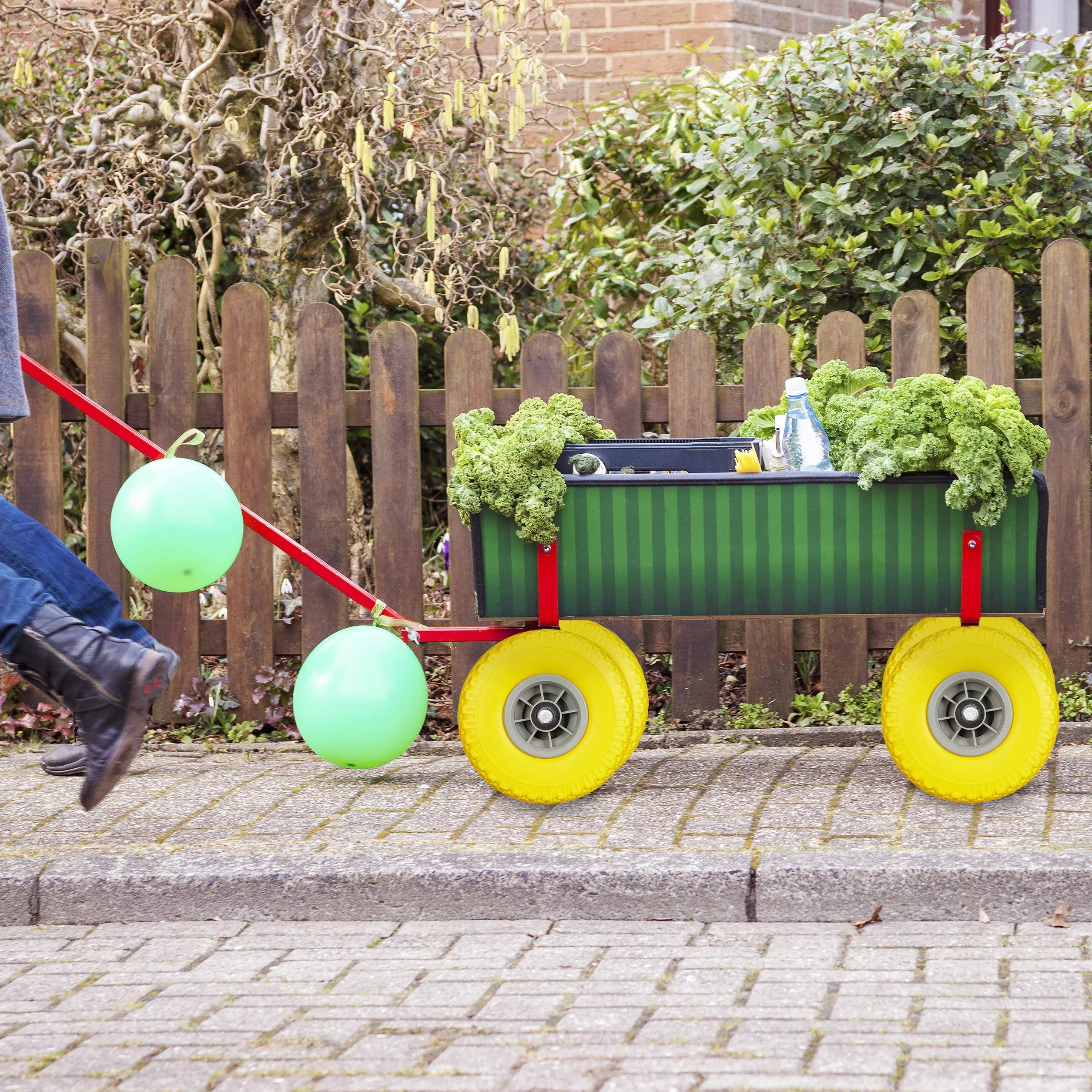 Relaxdays Sackkarrenrad 2er Set, pannensichere 3.00-4" Vollgummireifen, 25 mm Achse, bis 80 kg, 260x85 mm, schwarz-grau