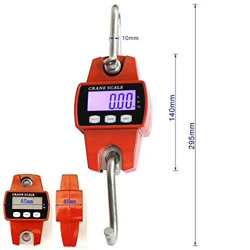 300kg Hängewaage LCD-Display Digital Lastenwaage Mini Tragbare Waage Industriewaage Kranwaage Landwirtschaft Zugwaage Wildwaage